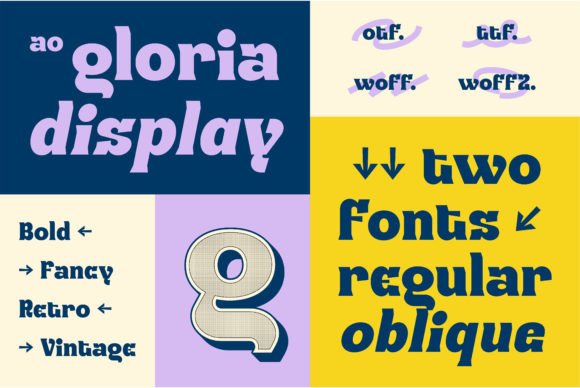 Ao Gloria: A Bold, Colorful Display Font for Impactful Headlines