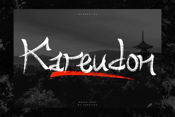 Kareudon: A Japanese Brush Display Font for Scroll-Stopping Branding