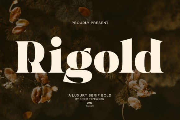 Rigold: An Elegant Display Font for Handmade Creators