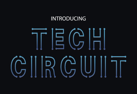 Tech Circuit: A Futuristic Display Font for Digital Branding