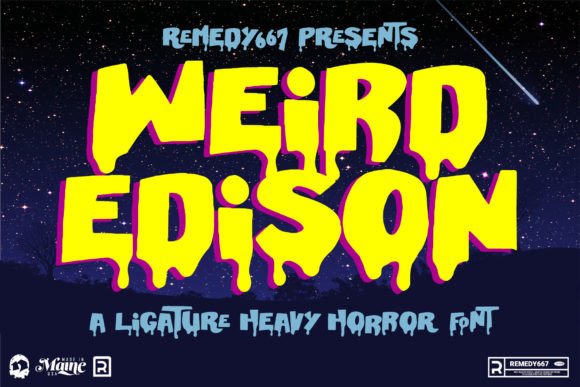 Weird Edison: A Spooky Display Font for Editorial Impact